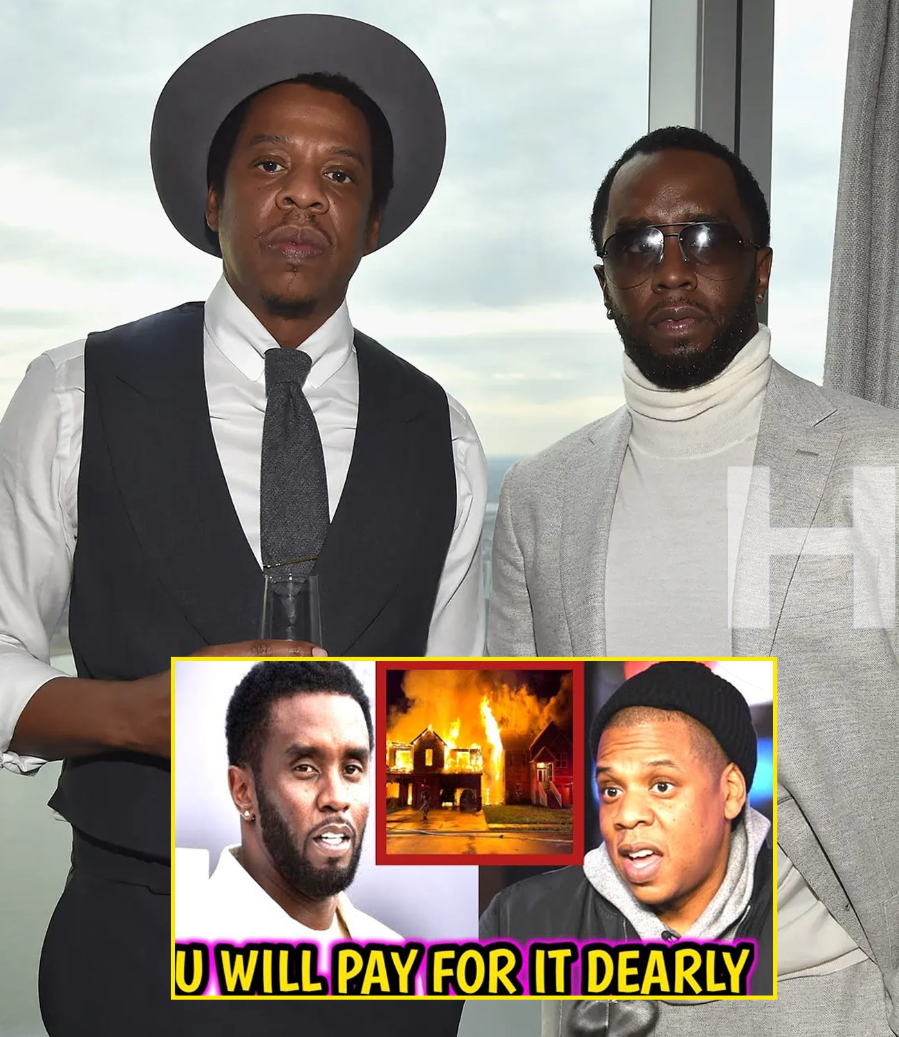 CCTV FOOTAGE LEAKED: JAY-Z Caught Setting P Diddy House On Fire ...